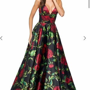 Sherri Hill Rose Print Style 53896 Size 0